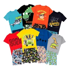 Kit 6 Peças De Roupa Infantil Menino Masculino Verão Atacado