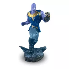 Thanos Base Pedra Boneco Estátua Coleção Marvel Resina 8010