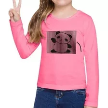 Blusa Malha Manga Longa Interativa Urso Infantil Tamanho 6