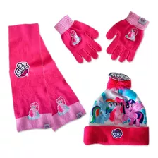 Combo Gorro + Guantes + Bufanda My Little Pony. Footy ! Mpuy