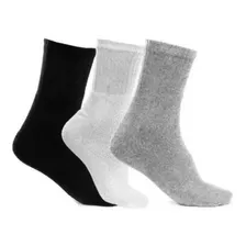 Kit 12 Pares Meia Adulto Masculina Sport Cano Alto Algodão