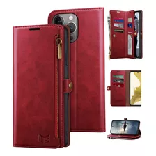 Funda Suanpot Para iPhone 14 Pro Wallet Red