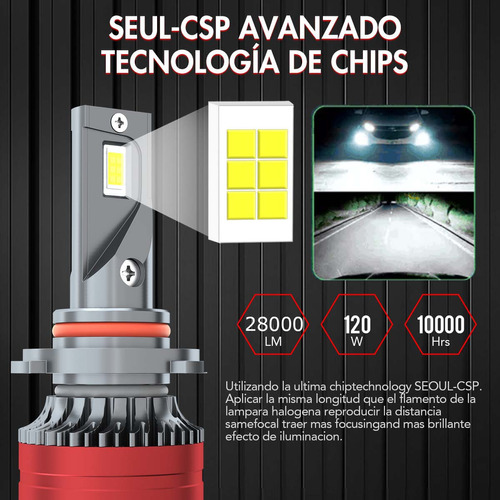 28000lm Faros Led Luz Alta Y Baja Y Antiniebla Para Chrysler Foto 6