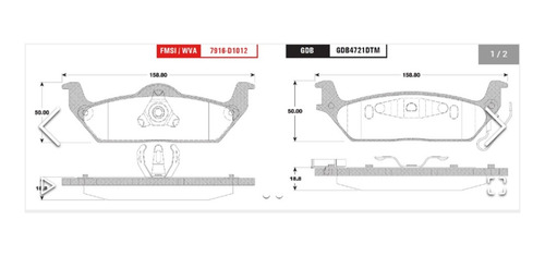 Balatas Ford P-up F-150 2004-2012 Cermica Traseras Foto 3