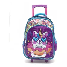 Mochila Phi Phi Bags Gatito Uniconio Con Carro 45 Cm Ub