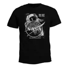 Camiseta Nasa Astronauta Luna Logo Letras Eco - De Moda