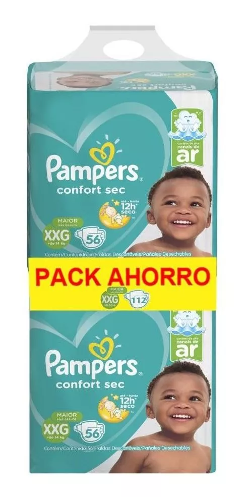 Pañales Pampers Confort Sec Xxg112-bebés Y Niños