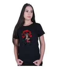 Camiseta Baby Look Fem. Naruto Itachi Sharingan T-shirt