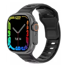 Reloj Smartwatch 8 Iwo Dt8 Ultra De 49 Mm Que Recibe Llamadas Gps Con Correa De Color Negro