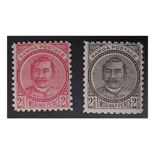 Samoa 21/2 Penny 1892 Nuevo S/g Malietoa Laupepa Iv. 17 Y 18