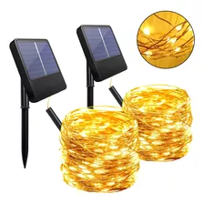 2pack 8 Modo Serie Luces Solares Exterior 100 Led 12 Meters