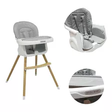 Silla De Comer Mega Baby Para Bebe New York Doble Bandeja Nombre Del Diseño Mega Baby Color Gris