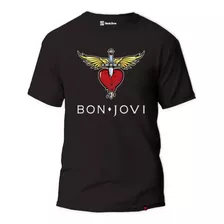 Camiseta Rock Band Bon Jovi Logo Top 