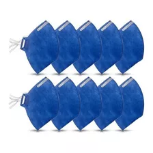Kit 10 Máscaras Tayco Respiradores - Pff2 Azul S/ Válvula 