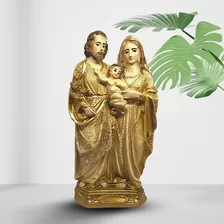 Escultura Sagrada Familia Casamento Altamente Detalhada 30cm Cor Colorida