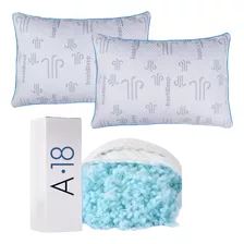 Almohada Memory Foam Set 2 Piezas Ajustable Suave Ortopédica