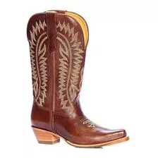 Bota Texana Feminina Goyazes Mustang Café Oferta 216803-cc