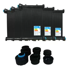 Kit Aquecedor Solar Piscina 27 Placas 3 Metros Ts-solar Modelo Rosca P/ 24m2 33mil Litros + Kit Fechamento (instalação)