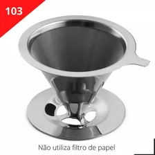 Filtro Coador De Café Inox S/ Filtro De Papel 103