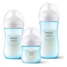 Kit 3 Mamadeira Avent Pétala 3.0 125, 260, 330ml Azul