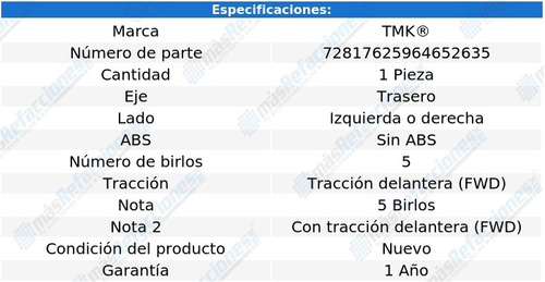 Maza Tras Izquierda O Derecha S80 3.2l 6 Cil 07 Al 10 Tmk Foto 2