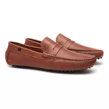 Mocassim Drive Masculino Samello Gatti Couro Conhaque 