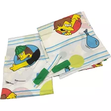 Juego De Cortinas Infantil 2 Paños Los Simpson Color Amigos De Los Simpson