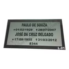 Placa P/ Tumulo Em Espelho Jazigo Lápide Sepultura Campa