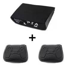 Kit Capa Protetora Antipoeira Ps4 Fat Console + 2case