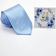 16 Kit Pulseira E Gravata Azul Serenity Padrinhos Casamento