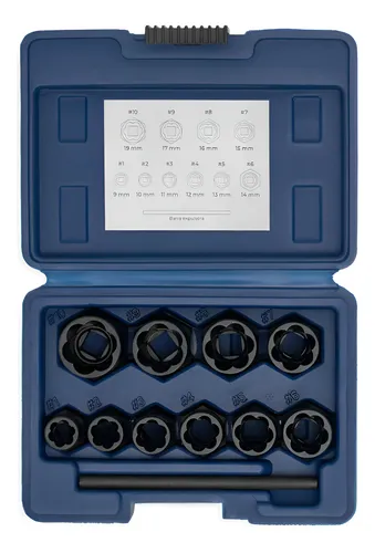 Set Extractor De Bulones Y Tuercas Dañados Bremen 11pz 8342