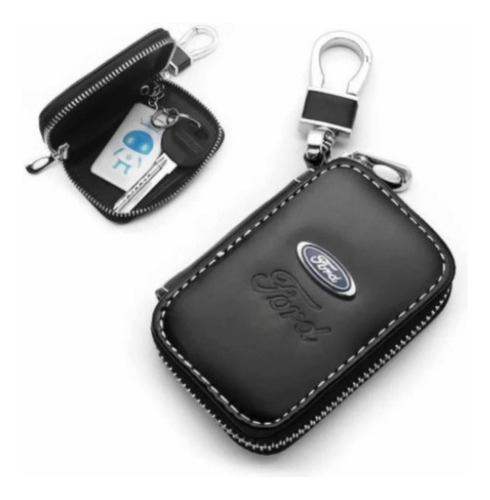 Funda Para Llave De Auto Para Ford En Vinipiel Logo Metal Foto 3