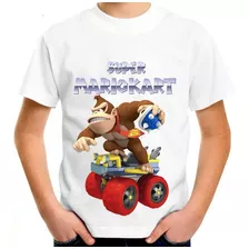 Camiseta Infantil Super Mário Kart Donkey Kong Dk Game #11