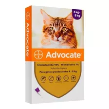 Pipeta Antiparasitário Para Pulga Elanco Advocate Bisnagas Para Gato De 4kg A 8kg Kit X 3 Unidades