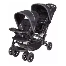 Coche De Paseo Doble Baby Trend Sit N' Stand Double Onyx Con Chasis Color Negro