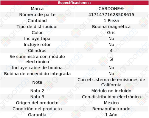 1 Distribuidor Subaru Rx H4 1.8l 86 Reman Foto 4