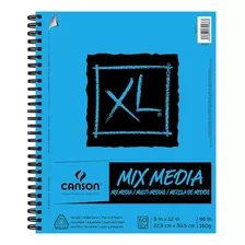 Block Canson Mix Media Xl 160gr 23x30.5cm Dibujo O Acuarela