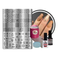 Kit Placas Carimbos Unhas Marcas Famosas Apipila A28