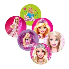 18 Obleas Comestibles 5 Cm Diámetro Barbie