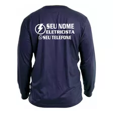 Kit 4 Camiseta Eletricista Personalizada Seu Nome E Telefone