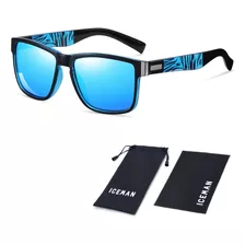 Óculos Escuros Espelhado Praia Surf Polarizado Uv Iceman 253 Cor Azul/espelhado