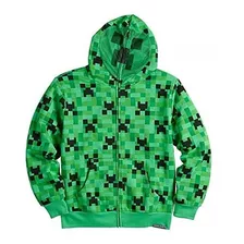 Buzo Talla Medium Para Niño Creeper De Minecraft