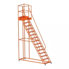 Carrinho Escada De Ferro Reforçada P/ Manutenção 4.5m