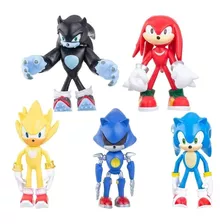 Set 5 Figuras Sonic Articuladas 12 A 14cm