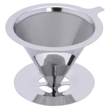 Filtro De Café Coador Inox 103 Grande Reutilizável Pour Over