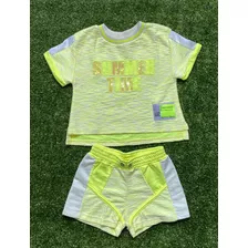 Conjunto Infantil Feminino Verde Neon