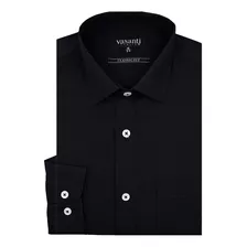 Camisa Hombre Vasanti Manga Larga Color Negro