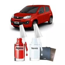 Tinta Tira Risco Fiat Uno Drive 2018 Vermelho Alpine