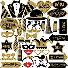 New Years Photo Booth Props 2023 Pack Of 36, New Ye...