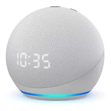Amazon Echo Dot Echo Dot 4th Gen With Clock Con Asistente Virtual Alexa, Pantalla Integrada Color Glacier White 110v/240v